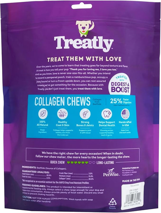 USA Collagen Chips Assorted Dog Chew Treats - Natural Flavor, 14oz/1 Pack