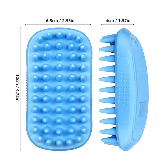 Silicone Dog Bath Brush Soft Tpe Dog Shampoo Scrubber for Bathing Grooming Gentle for Dogs Cats Non-slip Grip Removes Loose Hair Versatile for Massaging Washing
