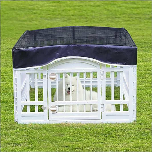 Dog Playpen Pet Playpen Mesh Fabric Top Cover- Sun Protection,Pet Cover for Dog Playpen for Indoor/Outdoor Use, 36" *36”