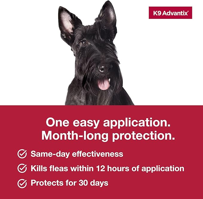 K9 Advantix Flea, Tick & Mosquito Prevention for Dogs 11-20 lbs. | Flea Drops for Medium Dogs | Apply Monthly | 2 Treatments