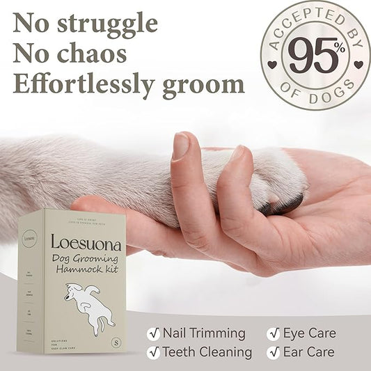 Dog Grooming Hammock – for Dogs Cat Grooming Hammock,Dog Sling for Nail Trimming with Dog Nail Clippers for Small Dogs,Dog Hammock for Nail Trim,Dog Hanging Harness for Nail Trimming