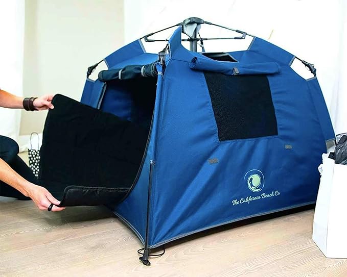 Pop 'N Go Pets Playpen - Pop Up Portable Lightweight Folding Animal Kennel for Indoor & Outdoor Play - Perfect Canopy Play Pen for Any Puppy Kitten or Pet (Mattress Pad)