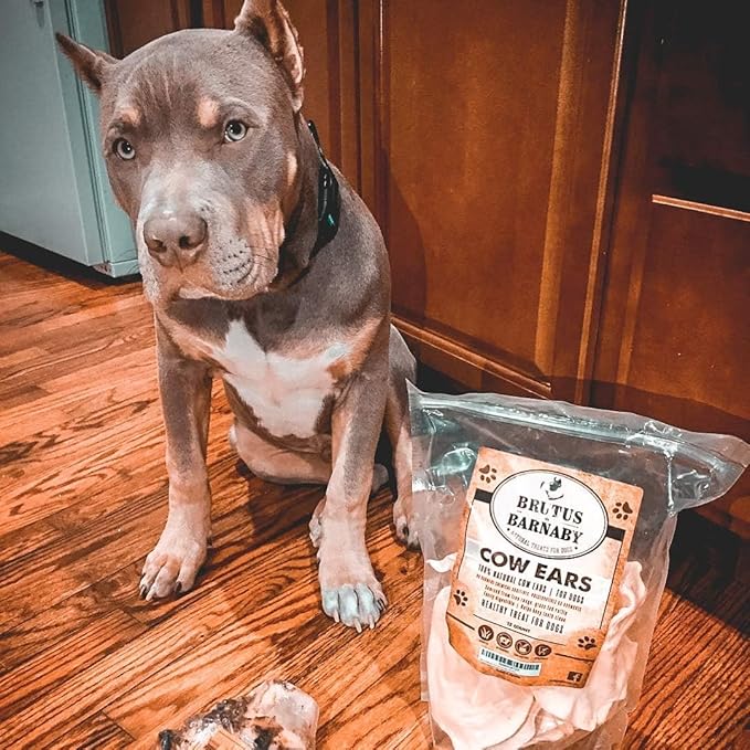 Premium Cow Ears For Dogs, Thick Cut & All-Natural Whole Ears, 100% Grass Fed Beef, No Additives Or Hormones, Safe Rawhide Alternative, Great Dog Treat Alternative To Pig Ears, Bully Sticks, Dog Bones