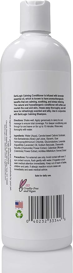 Calming Conditioner, Lavender, 16 fl oz - Grooming Essentials For A Quality Coat - No Parabens, No Phthalates, No Sulfates, No DEA & PEG, Naturally Derived, Vegan