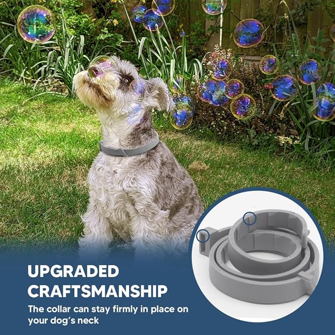 Flea Collars for Dog, Flea & Tick Collar for Dogs, Tick Collar for Large Dogs, Upgraded Sturdy & Adjustable 8 Months Prevention-Pack of 2