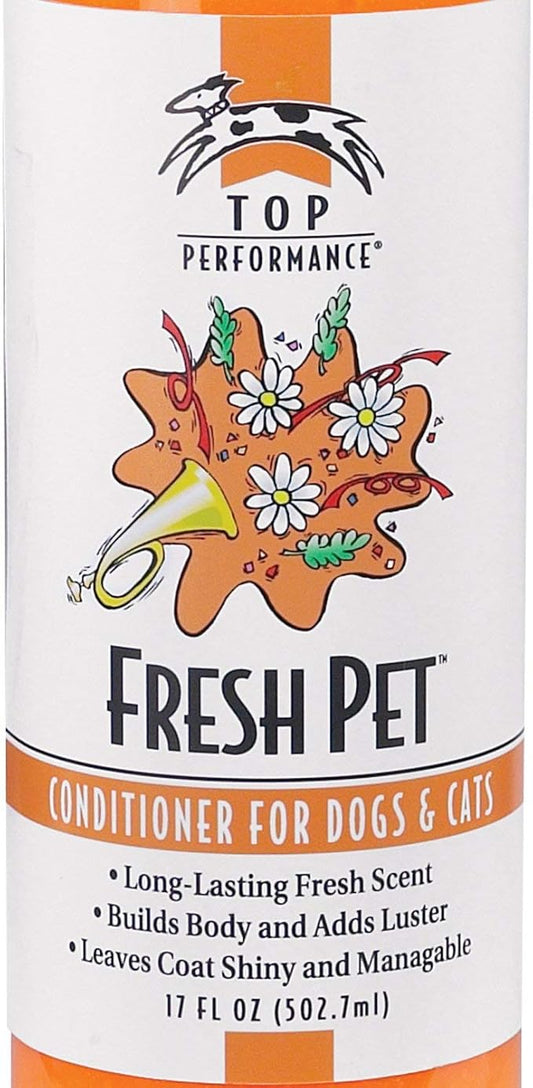 Top Performance Fresh Pet Conditioner to Reduce Mats and Tangles, 17 Oz. Size – Conditioning Formula Gives Coats Sheen