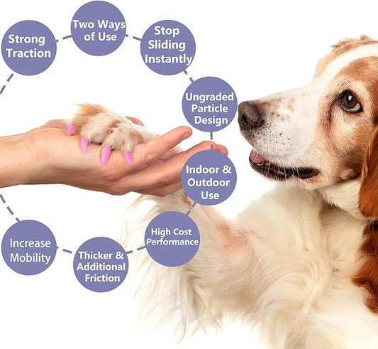 Nail Grippers for Dogs - Dog Anti Slip, Toe Grippers for Senior Dogs, Stop Sliding on Hardfloor, Two Ways of Use, Dog Paw Protector, Increase Traction, Reduce Pain & Struggle (45PCS/Pack)