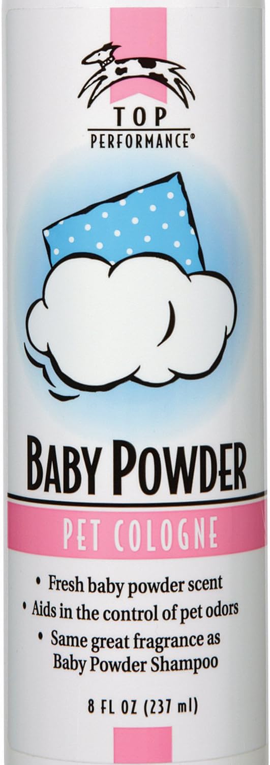 Top Performance Baby Powder Pet Cologne, 8-Ounce (Package May Vary)
