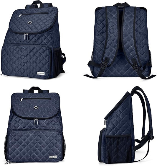 BAGLHER Dog Travel Bag,Airline Approved Pet Supplies Backpack, Dog Travel Backpack with 2 Silicone Collapsible Bowls and 2 Food Baskets.