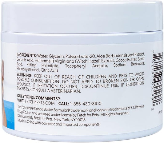 Palmer's for Pets Face and Eye Wipes with Cocoa Butter and Vitamin E, Dog Eye Cleaning and Care, Specially Fomulated for Dogs, 100ct