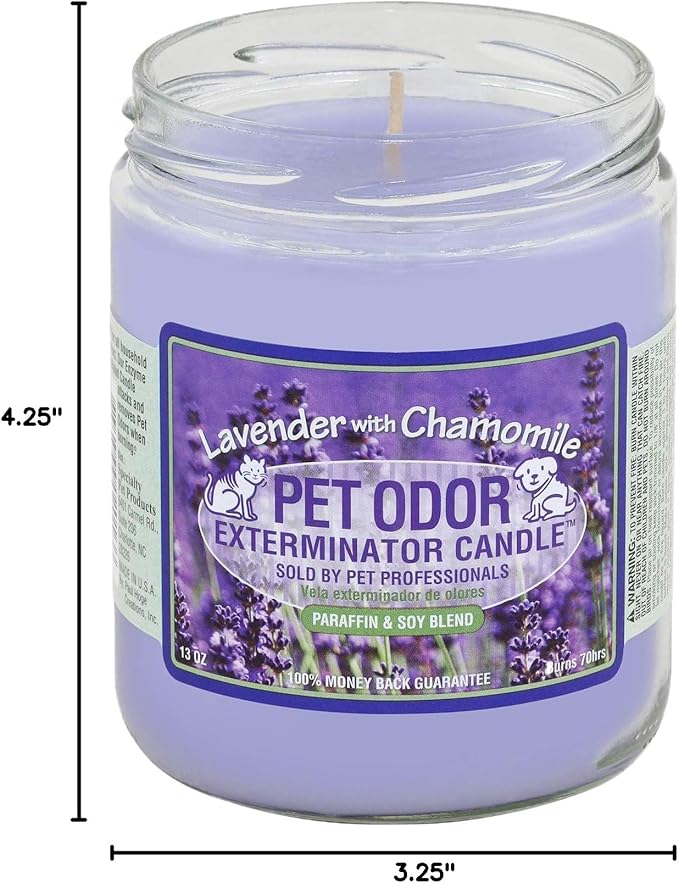0 Pet Odor Exterminator Candle Lavender with Chamomile