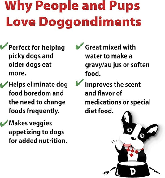 Southern Fried Chicken Flavor Dog Food Topper, Fun People Food Flavors, Powder, Dog Condiments for Meals, Dog Food Toppers for Dogs for Small & Large Breeds,