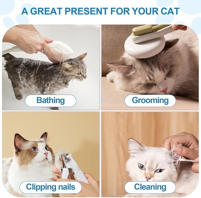 Cat Muzzle for Grooming Nail Trimming with Soft Mesh Covered, Prevent Biting Chewing(L,Black)