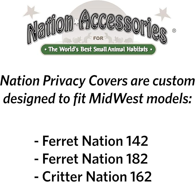 MidWest Homes for Pets Ferret Nation Cage Cover for Ferret Nation & Critter Nation Small Animal Cages | Cage Cover Measures 36L x 24W x 59.5H - Inches