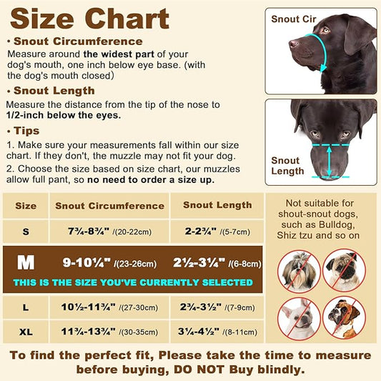 Mayerzon Dog Muzzle, Basket Muzzle for Large Medium Small Dogs, Humane Cage Mouth Guard to Prevent Biting Chewing Eating, Breathable Muzzle for Grooming Training Walking Vet Visits (M, Clear)