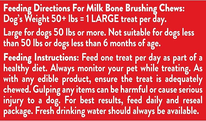 Milk-Bone Fresh Breath Brushing Chews, 18 Large Daily Dental Dog Treats Scrubbing Action Helps Clean Teeth