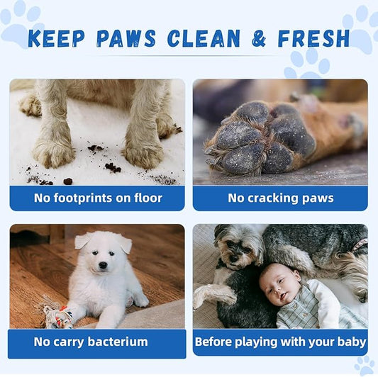 Paw Cleaner for Dogs and Cats,Magic Foam - Clean Paws No-Rinse Foaming Cleanser-Dry Shampoo, Foot Cleaner Brush - with Rose Extract, Odor Control Wash - Good for Puppy