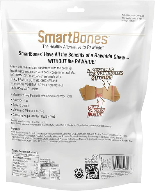 SmartBones Peanut Butter Dog Chew, Medium, 11.0 Oz , 4 pieces/pack