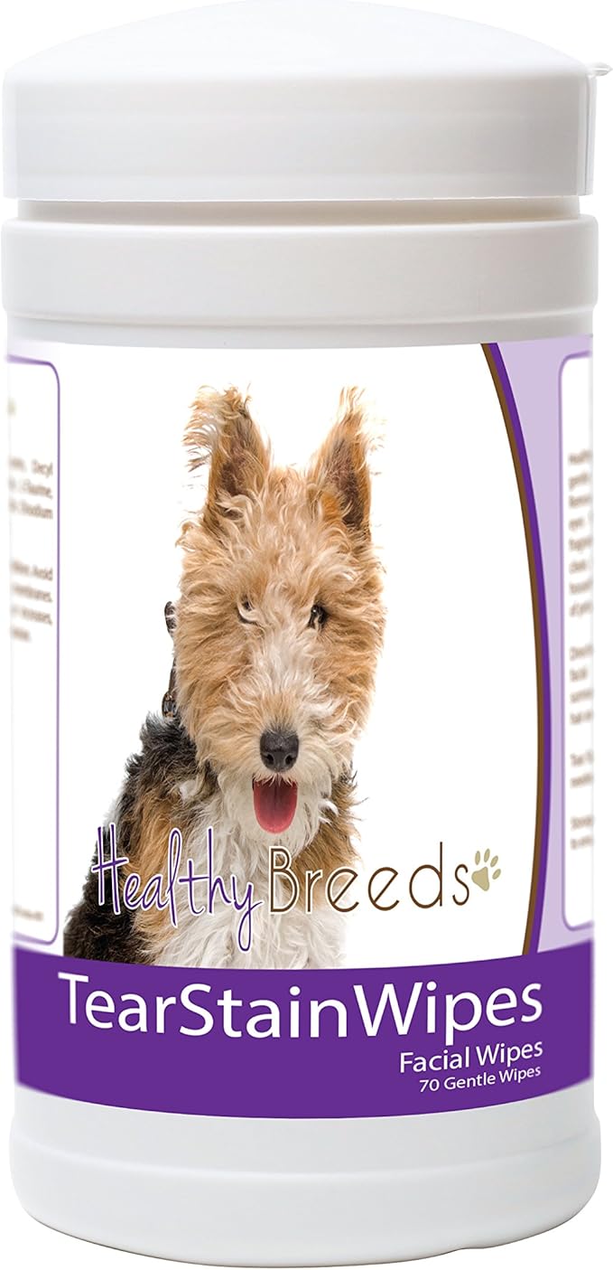 Healthy Breeds Wire Fox Terrier Tear Stain Wipes 70 Count