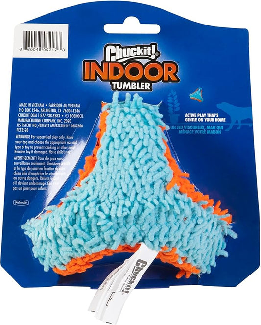 ChuckIt! Indoor Fetch Tumbler Dog Toy (6.5 Inch), Orange and Blue