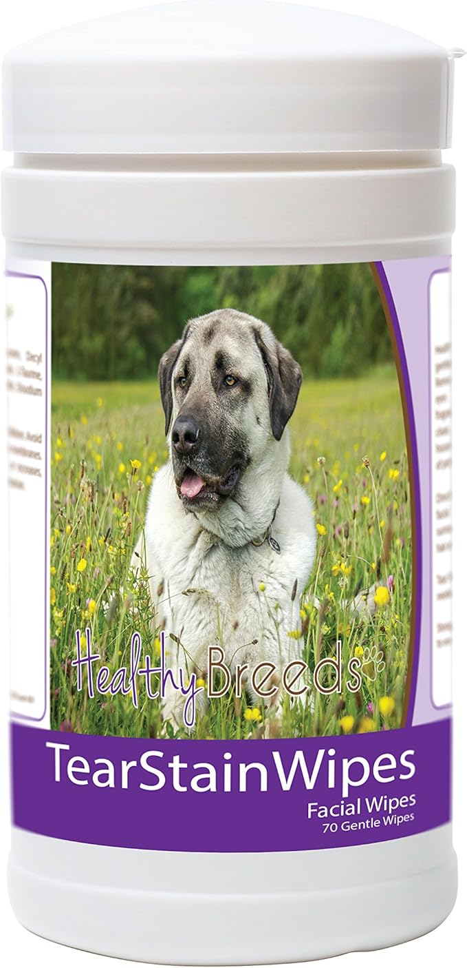 Healthy Breeds Anatolian Shepherd Dog Tear Stain Wipes 70 Count