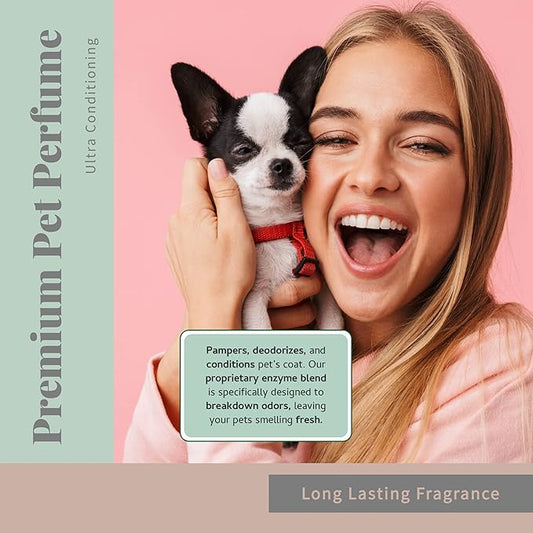 Begley's Pet Cologne and Deodorizer - Premium Essential Oil Dog Perfume Spray Long Lasting and Pet Odor Eliminator - Cat Perfume and Dog Cologne Spray - Baby Powder - 8 oz