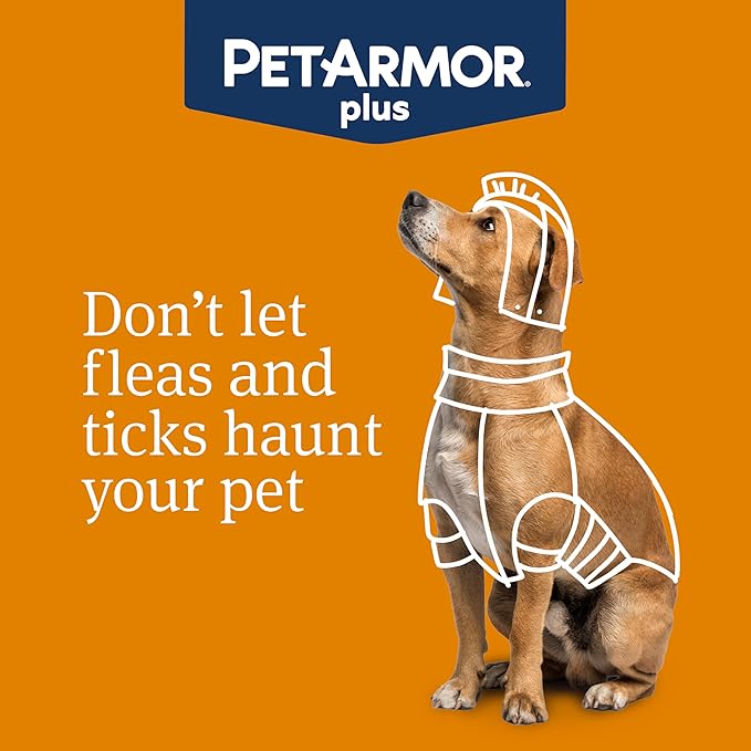 PetArmor Plus Flea and Tick Prevention for Dogs, Medium Dog Flea and Tick Treatment, 6 Doses, Waterproof Topical, Fast Acting (23-44 lbs)