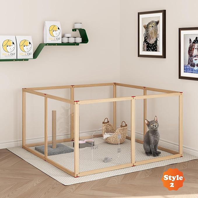 Dog Playpen Expansion Kits(3 Panels:2 Panels+1 Top Panel), Important: The top Panel Cannot be Used as a Side Panel Extension