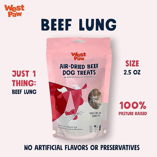 WEST PAW Air Dried Beef Lung Treats