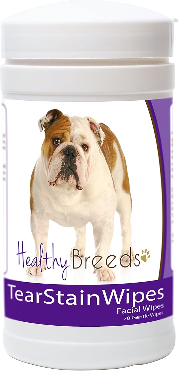 Healthy Breeds Bulldog Tear Stain Wipes 70 Count