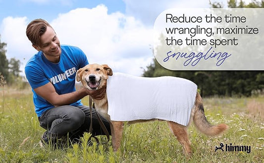 Himmy XL Pet Wipes for Dogs and Cats – 18” x 30” Bath Wipes for Cleaning, Deodorizing, Conditioning, Anti-Itch Grooming, Wet Dog Wipes for Paws, Butt, Ear, Eye, Face, Whole Body Watermelon