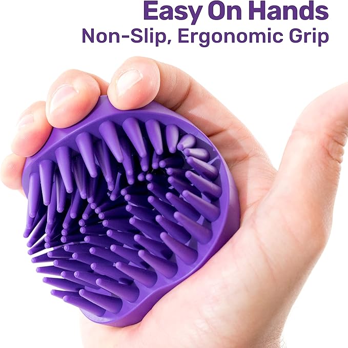 Pet Bath & Massage Brush - Grooming Comb for Shampooing & Massaging Dogs, Cats, Small Animals w/Short or Long Hair - Long Tapered Bristles, Gently Removes Loose, Shed Fur, Bath Brush Cats (No Handle)