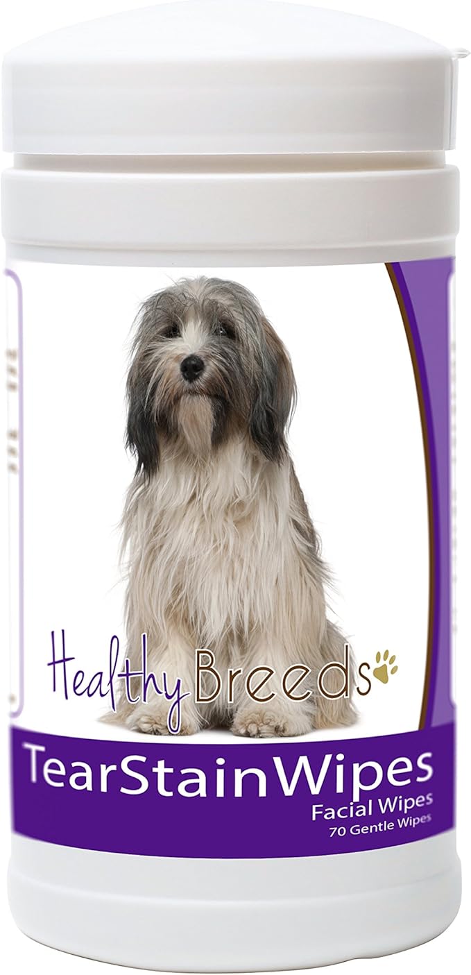Healthy Breeds Tibetan Terrier Tear Stain Wipes 70 Count