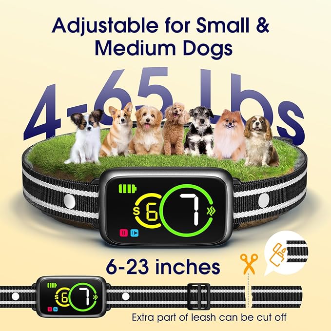 Dog Bark Collar 2 Pack, Smart Bark Collar for Small Medium Large Dogs, Safe & Humane Dog Barking Collar, Automatic Anti Bark Collar with Adjustable Beep Vibration Modes and 7 Sensitivity,Black