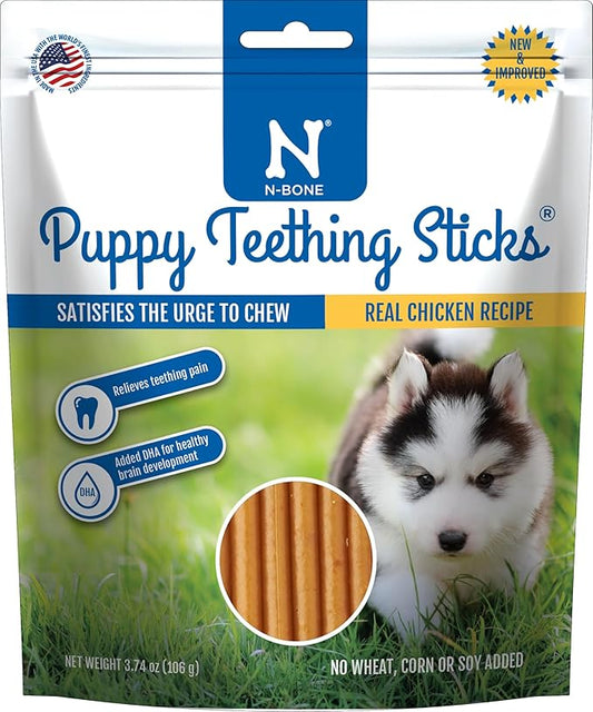 N-Bone Puppy Teething Treats,Chicken, 3.74 oz (111150) (Pack of 2)