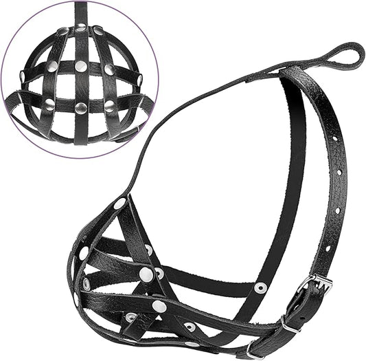 Soft Leather French Bulldog Muzzle – Frenchie Muzzle for Biting and Grooming – Short Snout Dog Muzzle for Small Brachycephalic Breed Dogs: Pug, Shih Tzu, Bulldogs, Boston Terrier (M Size)