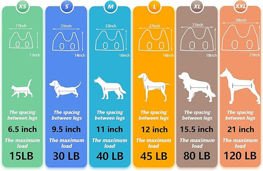 Dog Grooming Hammock Harness for Nail Trimming (L 50lb), Dog Sling Holder Hanger for Clipping Nails