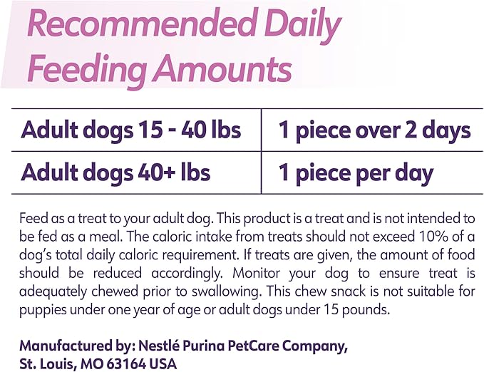 Purina Dentalife Plus Digestive Support Chicken and Pumpkin Flavor Large Dog Dental Chews, MP - 19 ct. Pouch