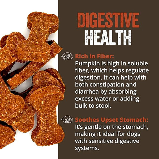 Gaines Family Farmstead Sweet Potato Pumpkin Dog Bones - All-Natural Dog Treats, Digestive Support, Grain-Free, Vitamin-Rich Chews for Puppies & Adult Dogs, 6 oz Bag