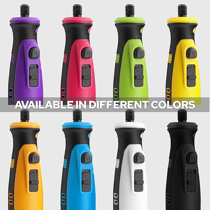 Rotary Tool for Dog Nail Grinding, Cordless, 8V Lithium Ion Battery, Lighted Tip, 4 Hour Run Time (Green)