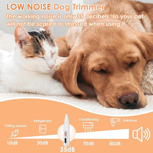 Ntrjtrss Electric Dog Paw Trimmer, 2025 paw Clippers for Dogs Rechargeable paw shavers for Dogs feet with LED Light, Low Noise Waterproof Paw Trimmers for Dog's Feet, Paws