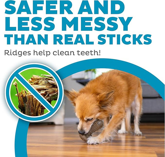 Outward Hound Dogwood Mushroom Durable Dog Chew Toy, Peanut Butter Scent, Medium