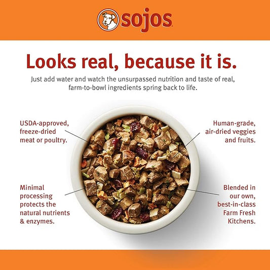 Sojos Complete Chicken Recipe Dehydrated Dog Food, 1.75 lb