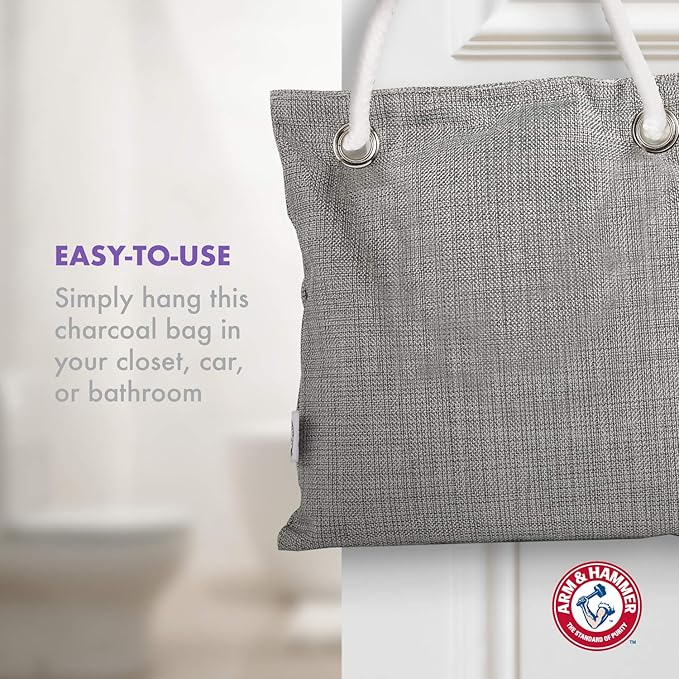 Arm & Hammer for Pets Air Care Calming Bamboo Charcoal Air Purifying Bag in Lavender Vanilla Scent | 17.6 oz Odor Absorbing Charcoal Bag | Easy Pet Odor Eliminator for Pet Households (FF12537)