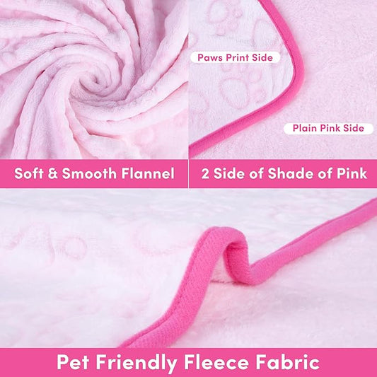 Premium Soft Dog Blankets for Large Dogs, Large Cat Blanket Calming Washable for Bed Couch Protection Cover, Dog Essentials for Large Dog, 66 * 82 inches, Pink