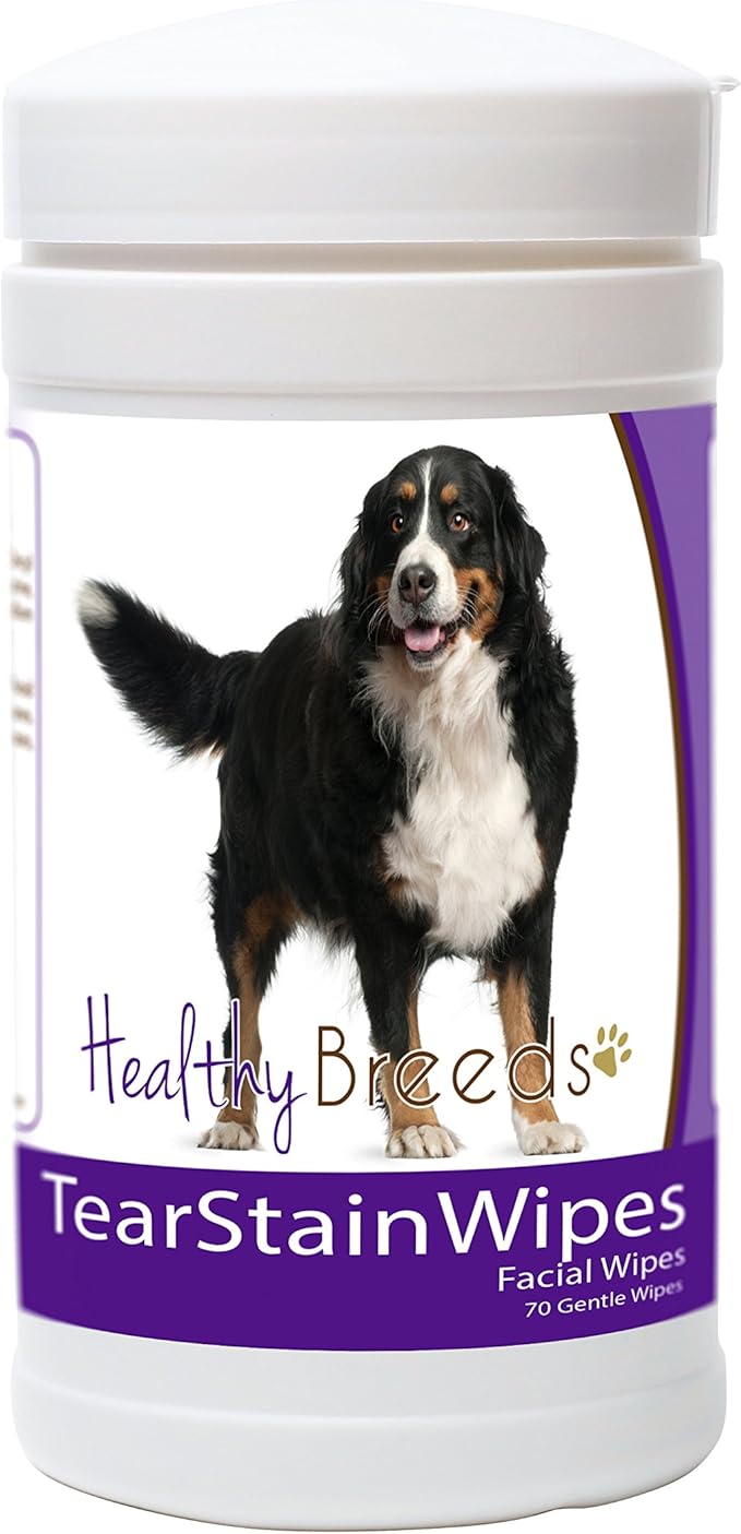 Healthy Breeds Bernese Mountain Dog Tear Stain Wipes 70 Count