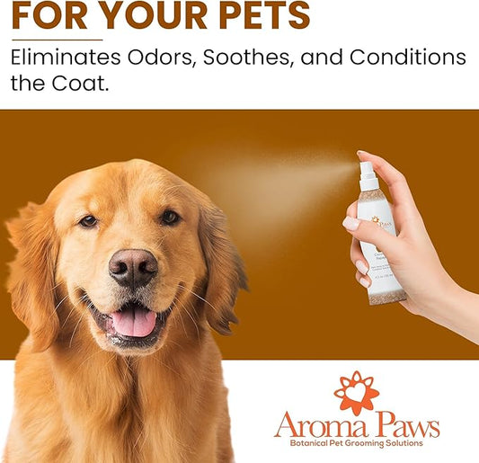 Dog Coat Conditioning Spray - Pet-Friendly Detangler Spray with Natural Essential Oils for Dogs - Daily Dog Spray to Eliminate Odors and Knots - Coconut Papaya 4.5 oz