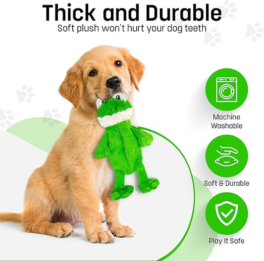 FGA MARKETPLACE Frog Rabbit and Fox Flat NO Stuffing NO Squeak Plush Dog Toy, Funny Style Will Entertain Your Dog for Hours, Recommended for Small and Medium Dog 21 INCH Long