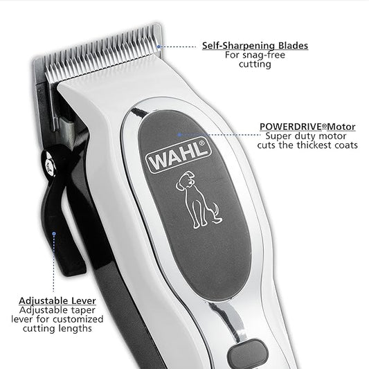 Wahl USA Pet-Pro Corded Clipper & Battery Trimmer Pet Grooming Combo Kit for Dogs with Light to Thick Coats, The Brand Used by Professionals - Model 9284