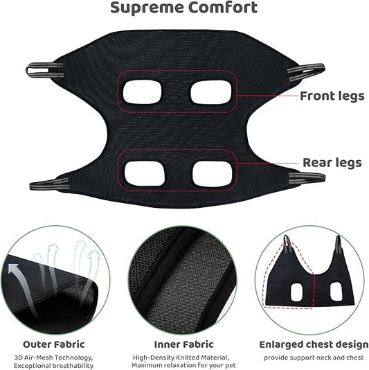Guzekier Pet Dog Grooming Hammock Harness for Large Dogs, Dog Sling for Grooming, Dog Hammock Restraint Bag with Nail Clippers/Trimmer, Nail File, Pet Comb,Ear/Eye Care